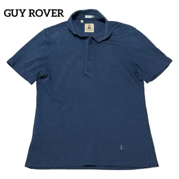 GUY ROVER 가이 로버 피케 셔츠 반팔 블루 남성용 S 이탈리아제