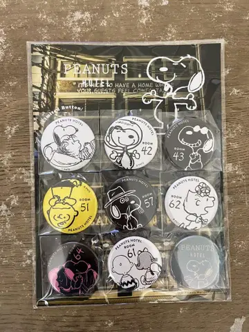 PEANUTS HOTEL 피넛 호텔 캔뱃지 세트