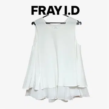 FRAY I.D 상의 슬리브리스 쉬폰 블라우스 여성용 화이트 여름