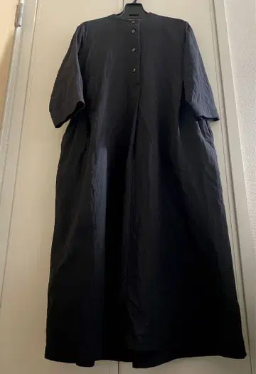 무인양품 muji 더블 거즈 원피스 ONE SIZE 블랙 롱