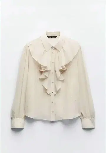 자라 프릴 블라우스
