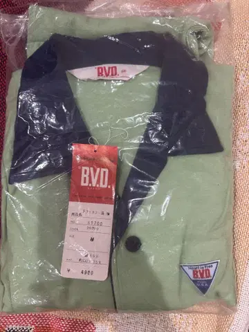 1970년대 BVD 데드스톡 빈티지 파자마 셔츠