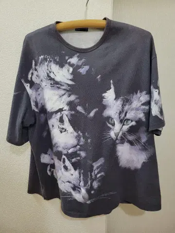 래드 뮤지션 티셔츠 CAT 고양이 빅 티셔츠