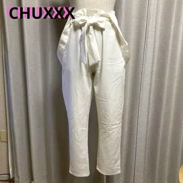 (53) CHUXXX 화이트 서스펜더 팬츠 츄