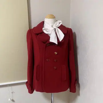 빨간색 더블 브레스트 자켓