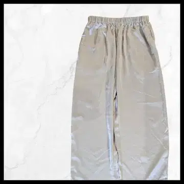90's 빈티지 라이트 그레이 새틴 팬츠