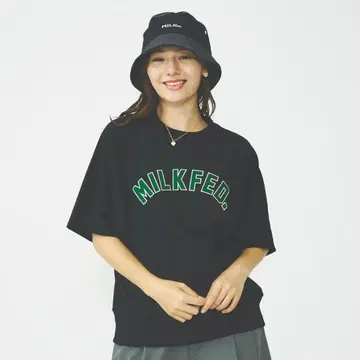 밀크 페도 MILKFED 버킷 햇 캠핑 모자 블랙 스티치