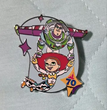 디즈니랜드 70주년 토이스토리 버즈 제시 핀 배지