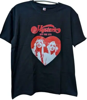 Hysteric NewYork 하트 프린트 로고 티셔츠 유니섹스