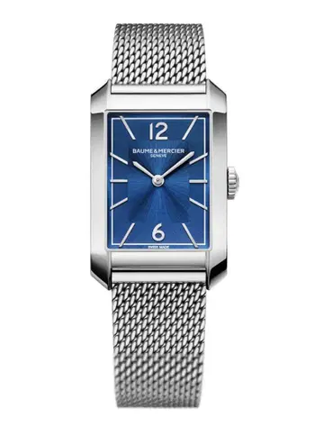 Baume & Mercier 햄튼 쿼츠 M0A10671 블루 다이얼