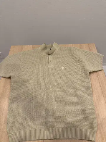 HUF 폴로 셔츠 와플 원단 L 베이지