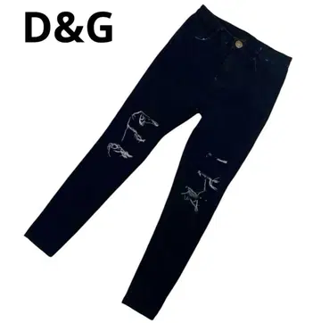 D&G JEANS 데님 슬림은 데미지 가공