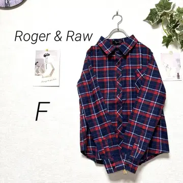 9611 Roger & Raw 체크 무늬 긴팔 플란넬 셔츠 F 캐주얼
