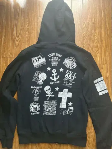 88TEES 에이티 에이티즈 지퍼 후드티 블랙