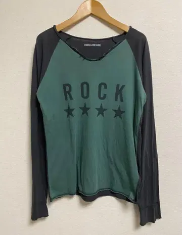 ZADIG&VOLTAIRE 별 패턴 래글런 티셔츠 ROCK
