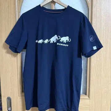 MAMMUT 마무트 QD 로고 티셔츠 네이비 L 사이즈 매머드 프린트