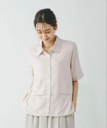 릴랙스 오버 요크 블라우스 반팔/288575