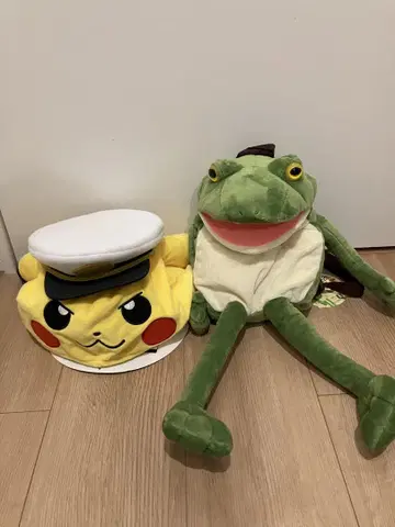 캡틴 피카츄 모자 케로피 봉제 인형 백팩
