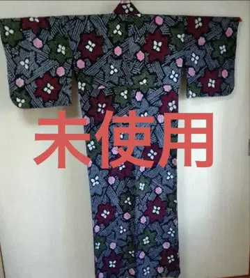 미사용 아리마츠 시보리 유카타 남색 아리마츠 아리마츠/나루미 시보리