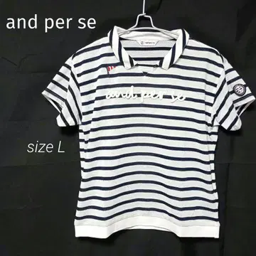 and per se 앤퍼시 자수 로고 가제트 피케 셔츠 사이즈 L