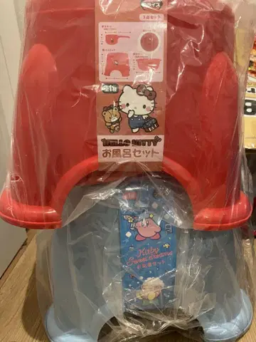헬로키티 커비 목욕탕 세트