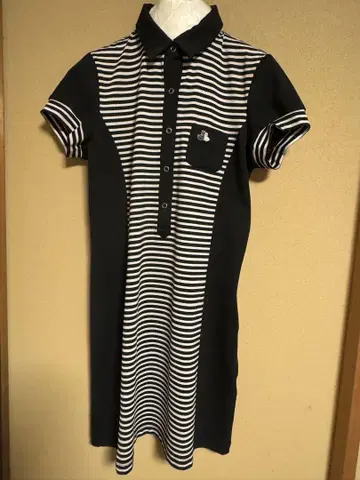 BLACK&WHITE 사이즈 1 화이트 블랙 보더 원피스