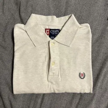 CHAPS 아이보리 피케 셔츠