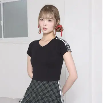 다리치 라인 로고 브이로고 티셔츠