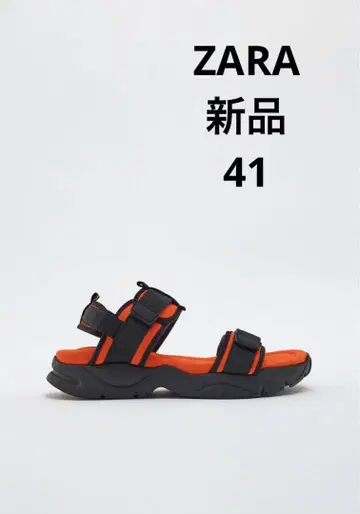 ZARA 자라 스포티 샌들 블랙, 오렌지 미사용 새상품 배송비 포함