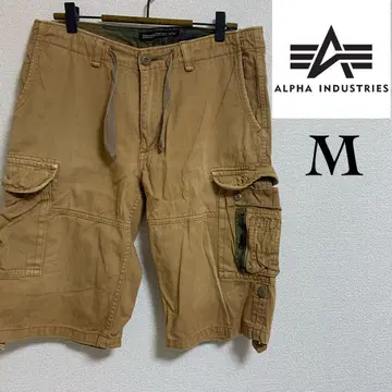 ALPHA INDUSTRIES 베이지 카고 숏 팬츠 M