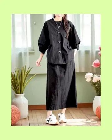 미사용 새상품! 노카라 라운드 버튼 셋업 ML
