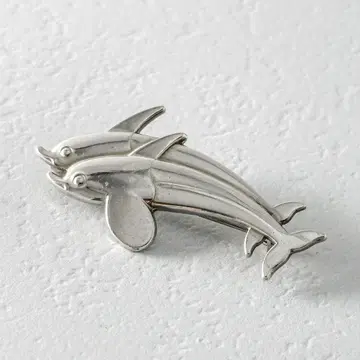 GEORG JENSEN 317 돌고래 실버 브로치 925s