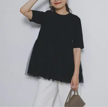 F by ROSSO 페플럼 튤 티셔츠