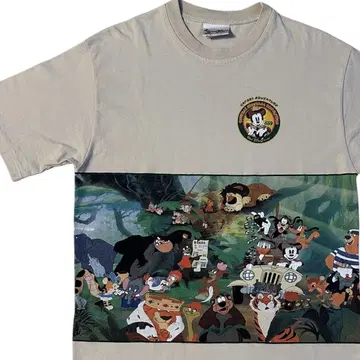 디즈니 사파리 어드벤처 티셔츠 빈티지 [L] 90s