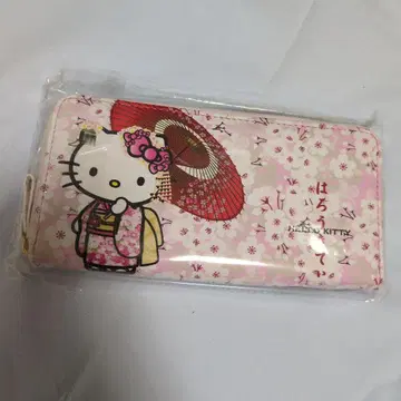 헬로키티 일본풍 지갑 벚꽃 패턴