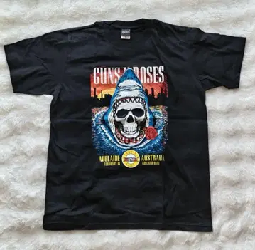 Guns N' Roses 한정판 투어 티셔츠 블랙 XL