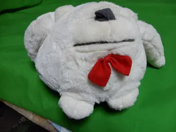 개 모양 봉제 인형, 빨간 리본 포함