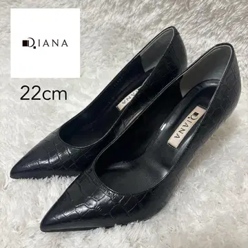 다이애나 DIANA 크로커다일 패턴 펌프스 블랙