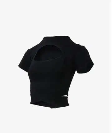 theredthread S 프론트 크로스 탑 블랙