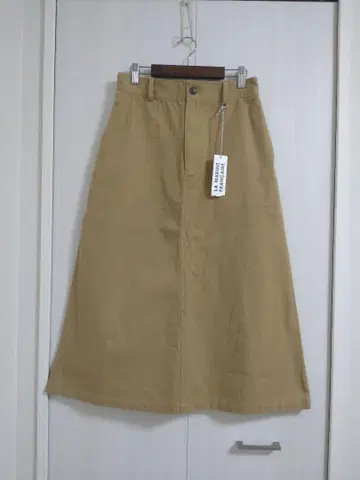 시착만 한 상품 마린프랑세즈 롱 스커트 A 라인 코튼 베이지