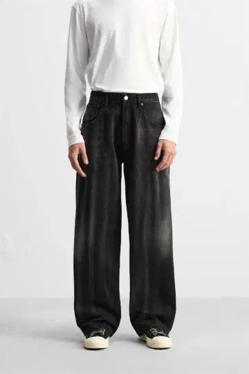 ZARA 자라 배기 핏 스티치 청바지 EU38 jp30 완판템