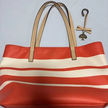 kate spade 스트라이프 토트백 오렌지