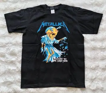 METALLICA 스컬 그래픽 티셔츠 블랙