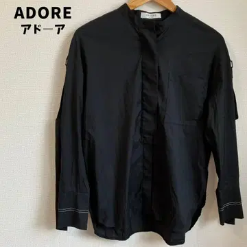 ADORE 아도라 긴팔 셔츠 블랙 일본제 사이즈 38