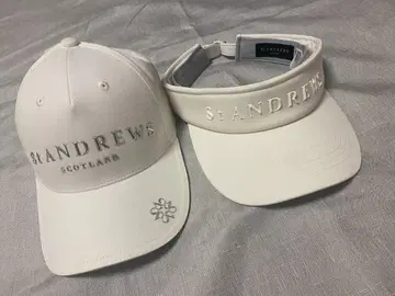 St ANDREWS 화이트 바이저&캡 SET 유니섹스