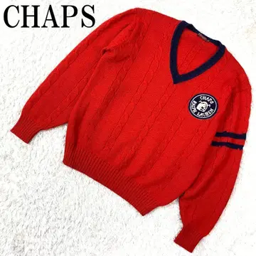 CHAPS 챕스 케이블 니트 레드 L B9408