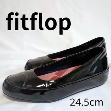 핏플랍/fitflop 에나멜 펌프스 플랫 발레 24.5