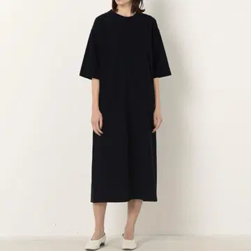 GALERIE VIE 코튼 실크 카노코 와이드 슬리브 원피스