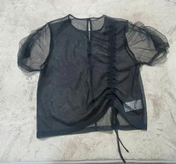 JEANASIS 얇은 명주 튤 드로스트 SS TEE