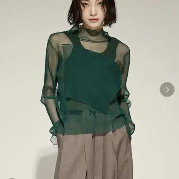 Kotohayokozawa 25SS 시어 하이넥 상의
